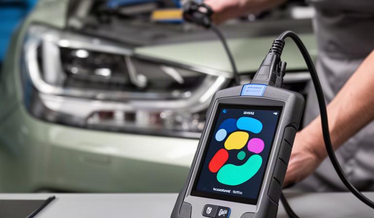 Modern Snap-on diagnostic scanner connected to a vehicle in a Calgary repair bay