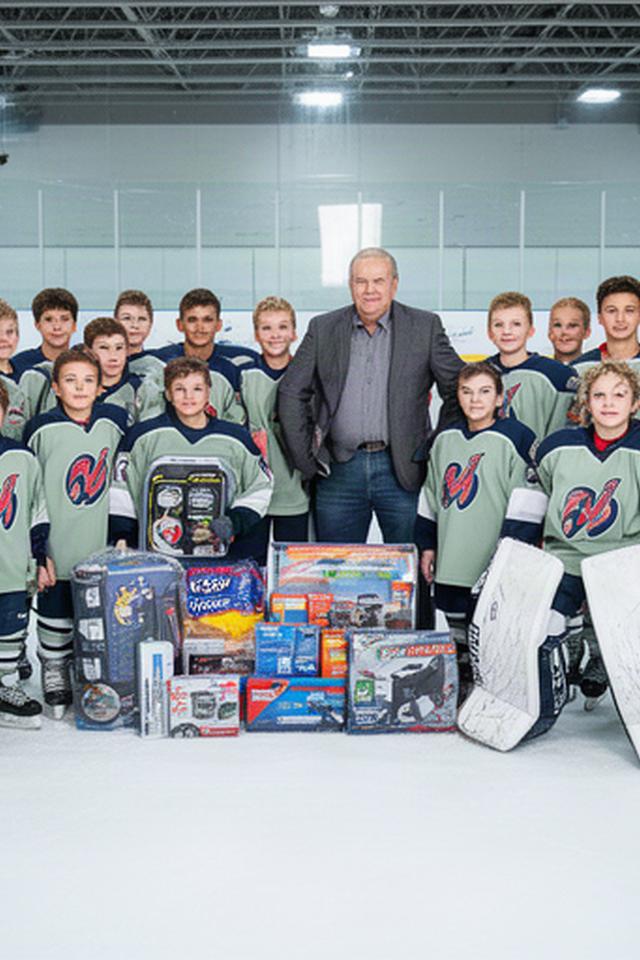 Youth hockey team receiving community support from a Calgary automotive shop